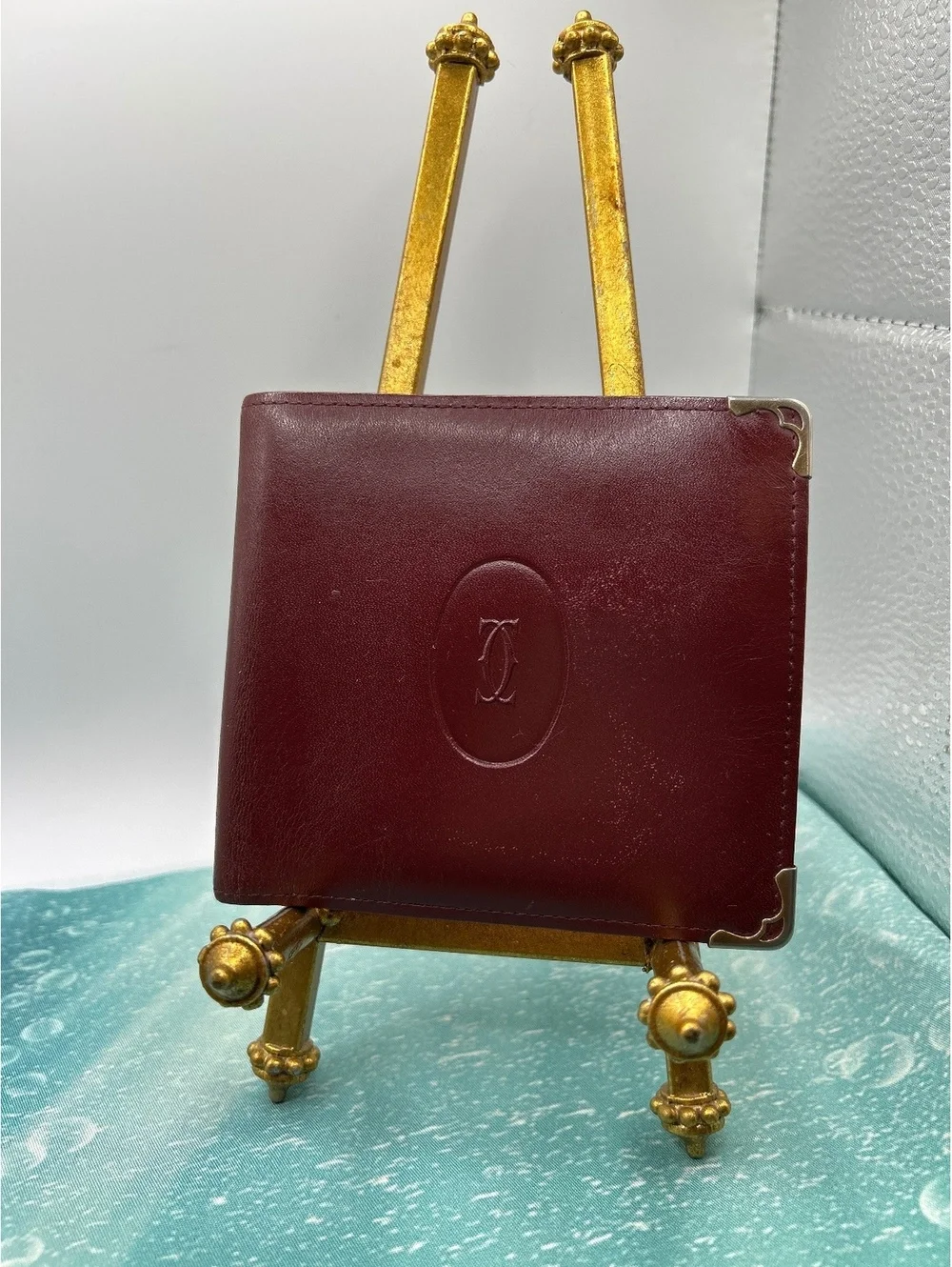 Vintage Must de Cartier Bordeaux Leather Bifold Wallet - Good Condition